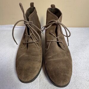 Clarks Cushion Soft Brown Suede Lace Up Desert Chukka Boots Womens 8.5 M